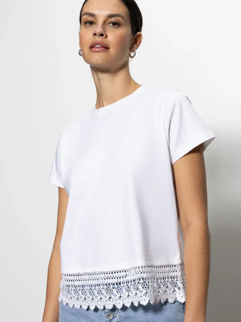 Sanctuary Lace Remix Tee - White sold by Boutique with Grace product image thumbnail 2