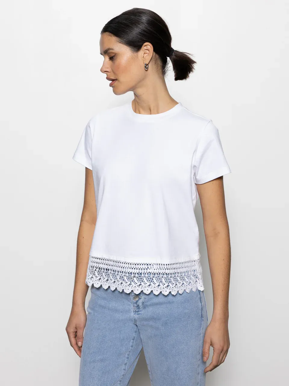 Sanctuary Lace Remix Tee - White sold by Boutique with Grace product image thumbnail 3