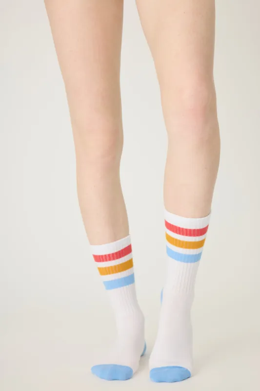 PJ Salvage Maritime Lounge Rib Crew - White sold by Boutique with Grace