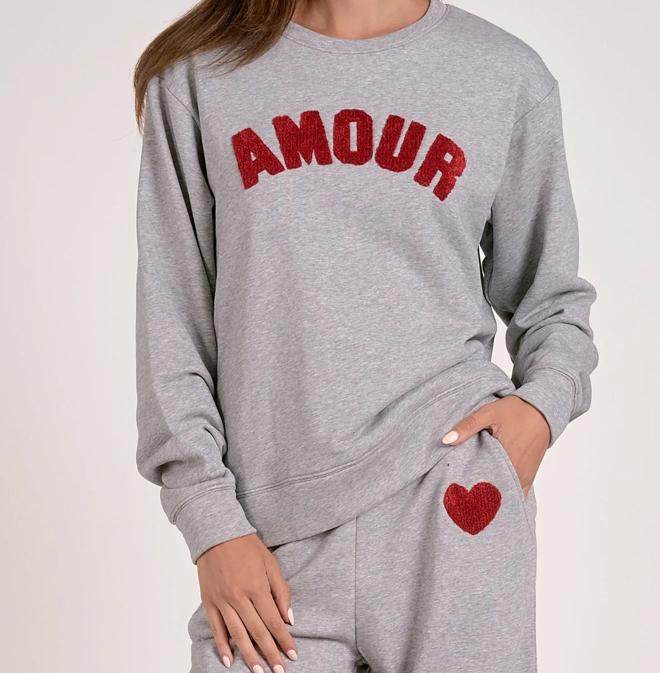Amour Sweatshirt - Grey sold by Boutique with Grace