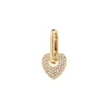 Pilgrim Crystal Heart Charm - Gold sold by Boutique with Grace