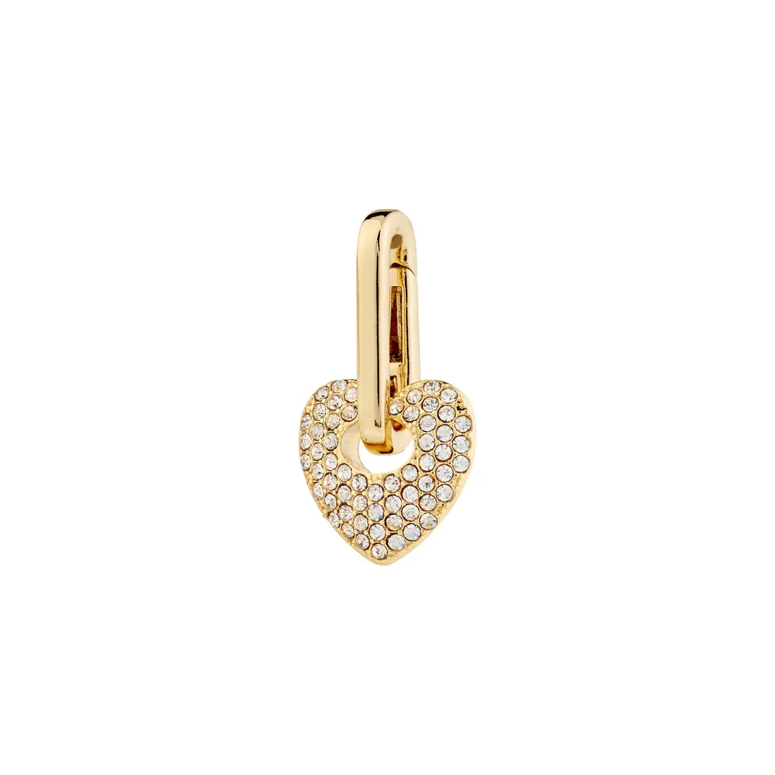 Pilgrim Crystal Heart Charm - Gold sold by Boutique with Grace