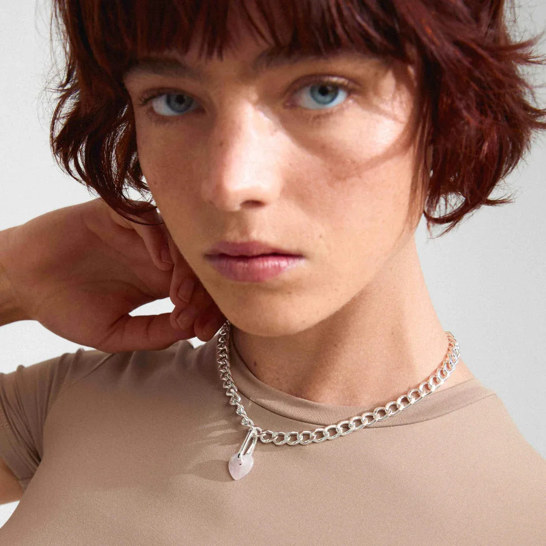 Pilgrim Rose Quartz Heart Charm - Silver sold by Boutique with Grace product image thumbnail 3