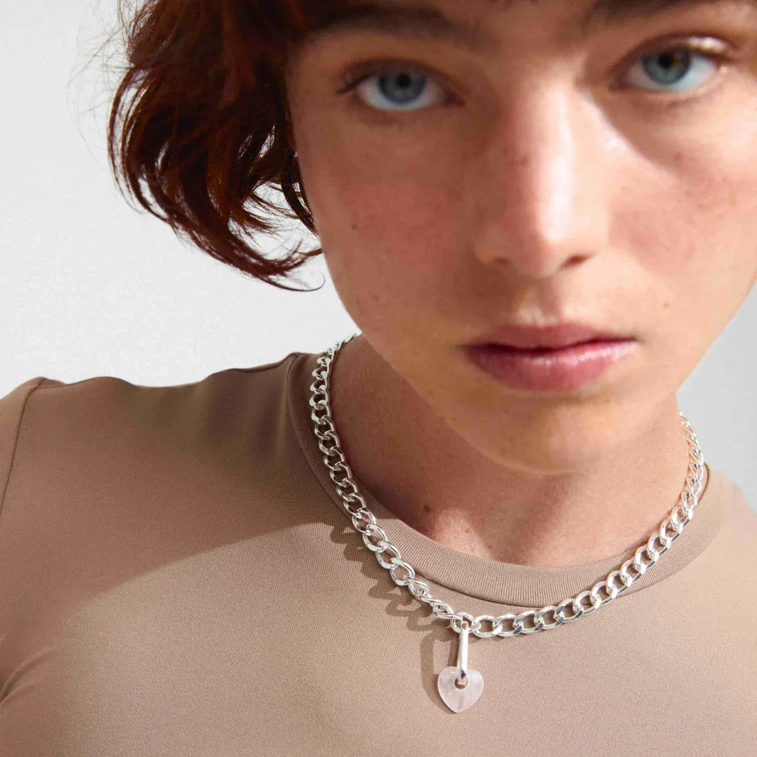 Pilgrim Rose Quartz Heart Charm - Silver sold by Boutique with Grace product image thumbnail 2