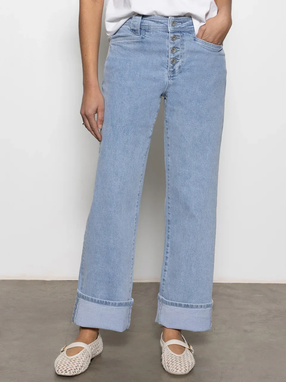Sanctuary Luna Cuffed Denim Pant - Blue Moonlight sold by Boutique with Grace
