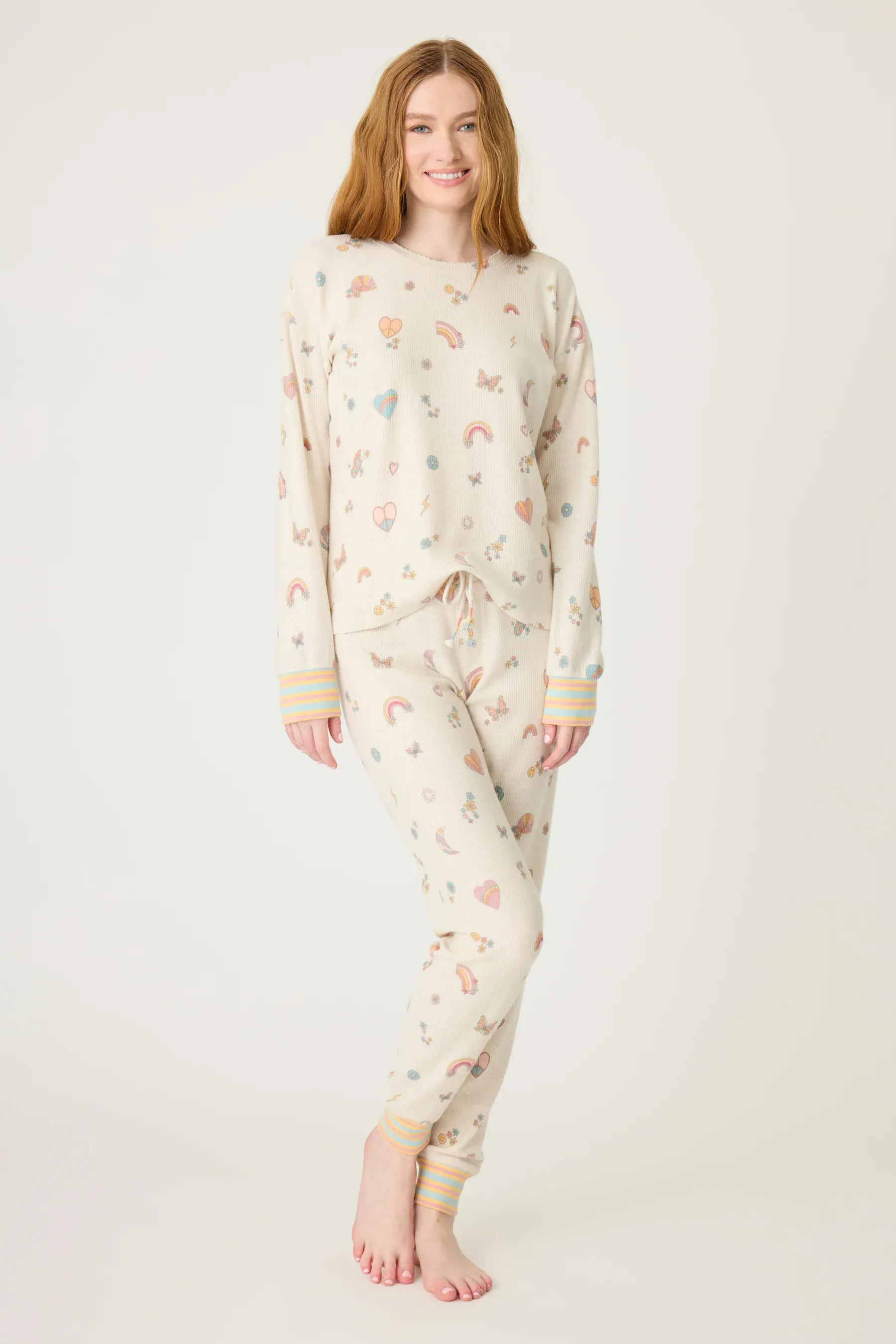 PJ Salvage Sunshine On My Mind PJ Set - Oatmeal sold by Boutique with Grace product image thumbnail 5