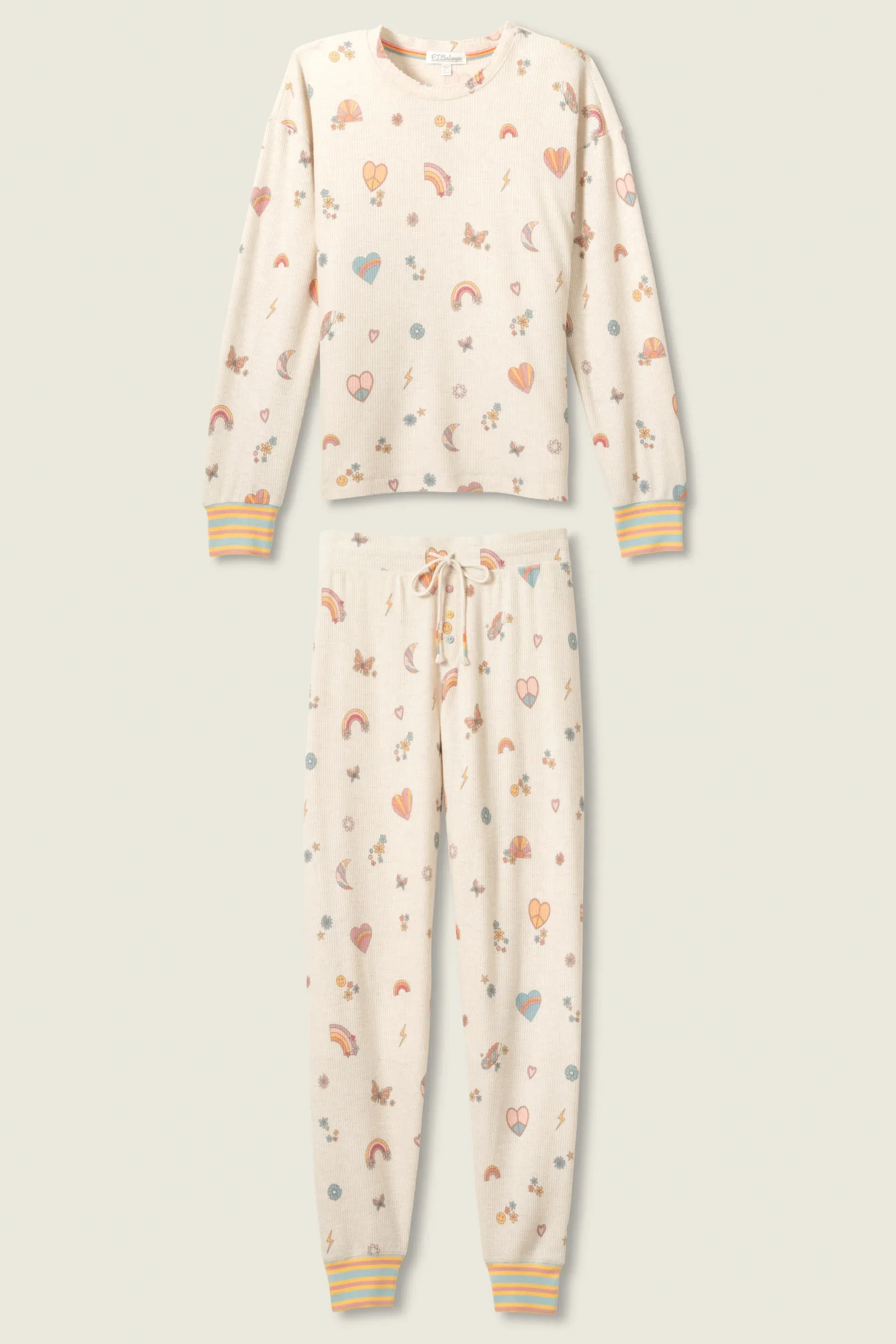 PJ Salvage Sunshine On My Mind PJ Set - Oatmeal sold by Boutique with Grace product image thumbnail 3