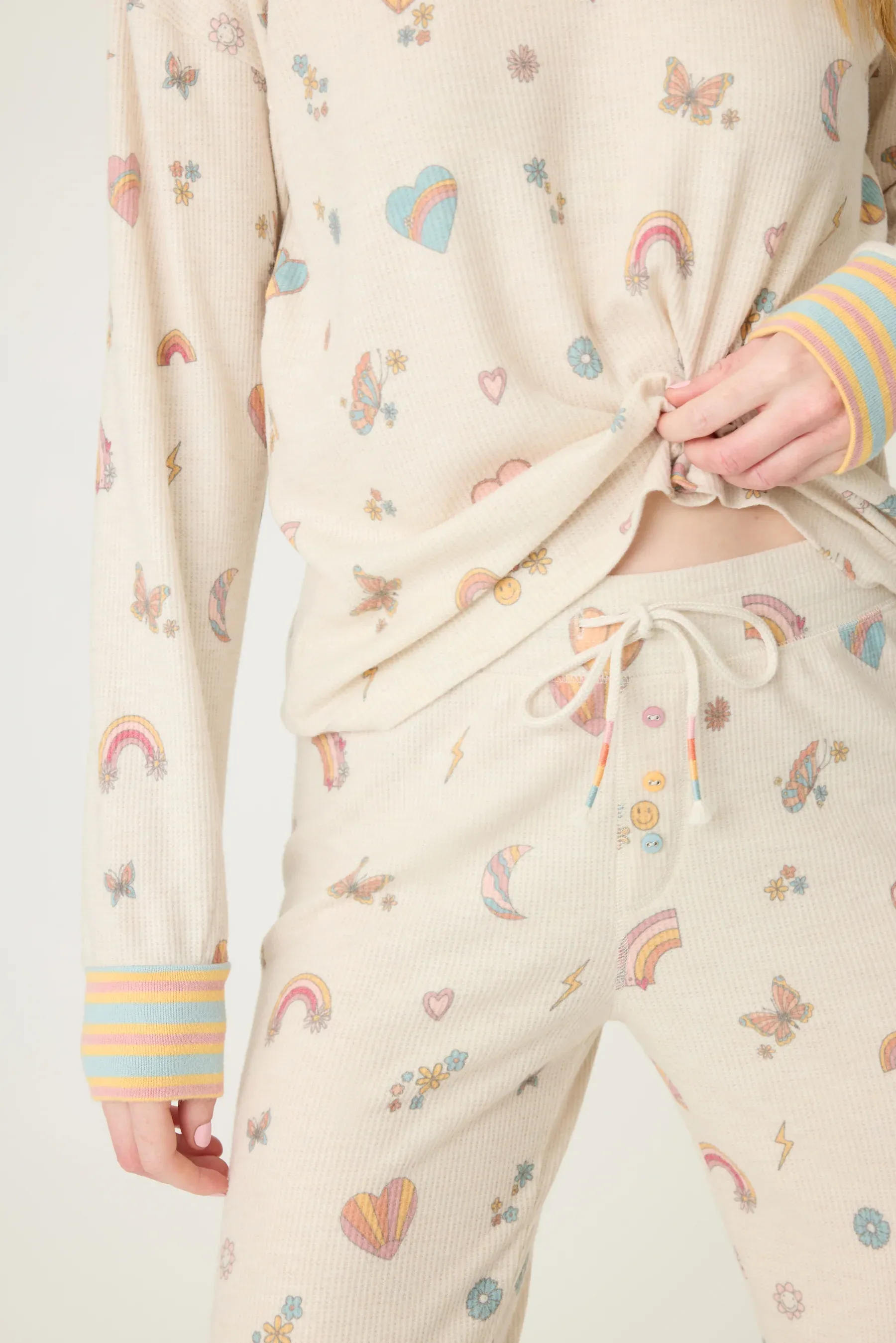 PJ Salvage Sunshine On My Mind PJ Set - Oatmeal sold by Boutique with Grace product image thumbnail 2