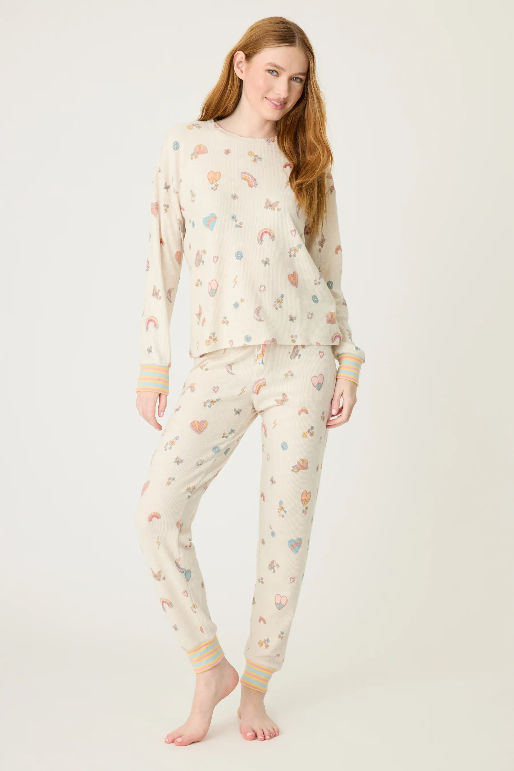 PJ Salvage Sunshine On My Mind PJ Set - Oatmeal sold by Boutique with Grace