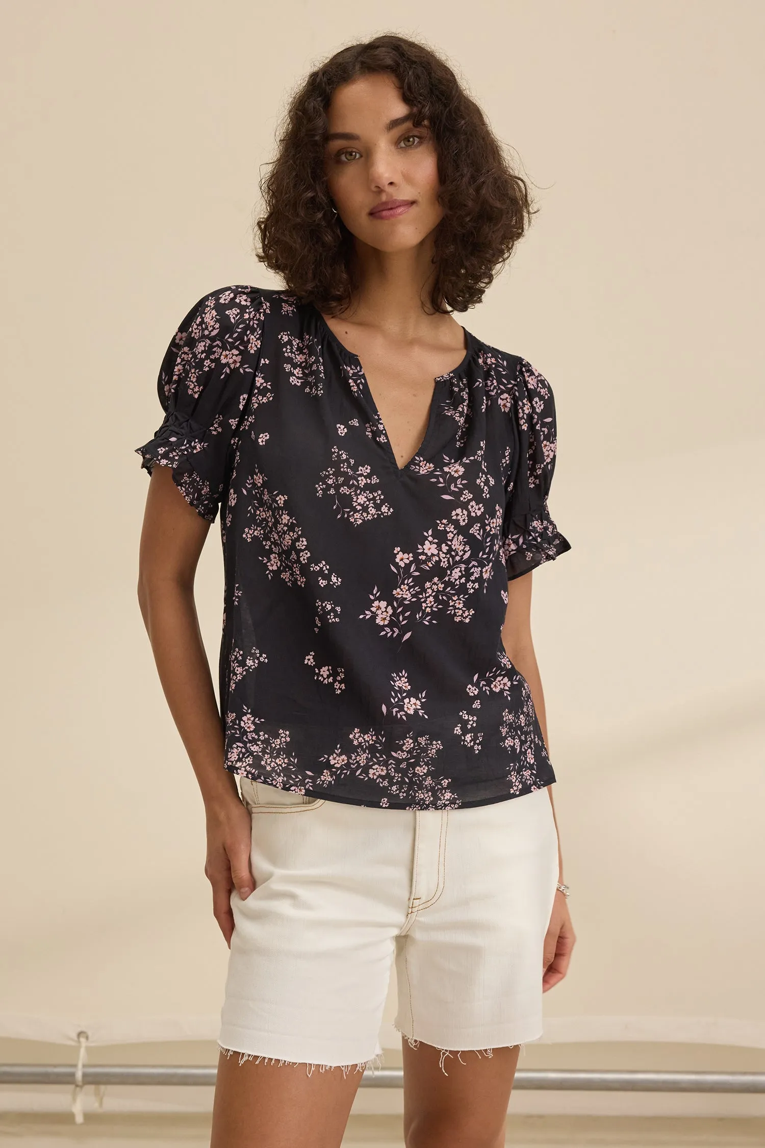 Velvet Leslie Print Blouse - Meadow sold by Boutique with Grace