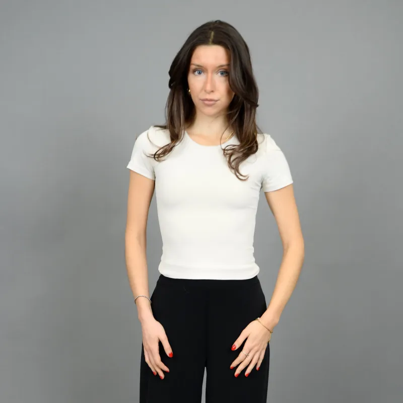 RD Roxi SS Crew Neck - Champagne sold by Boutique with Grace