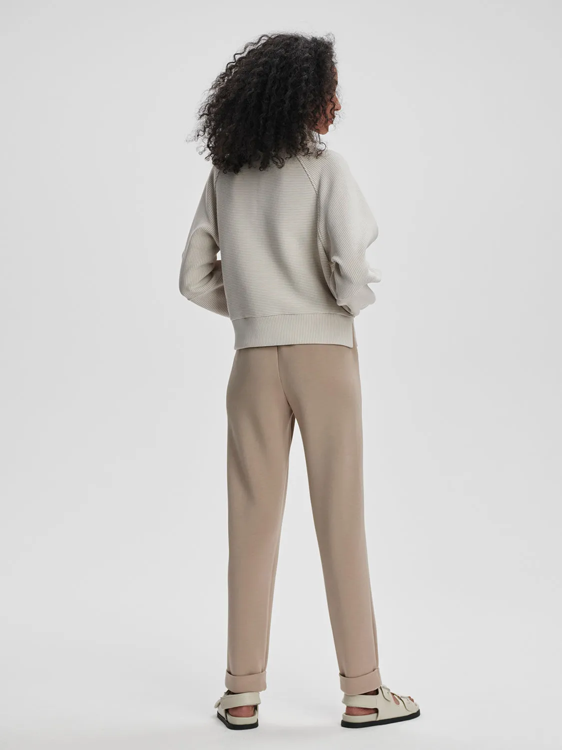 Varley Milano Half Zip Sweater - Grey/White sold by Boutique with Grace product image thumbnail 5