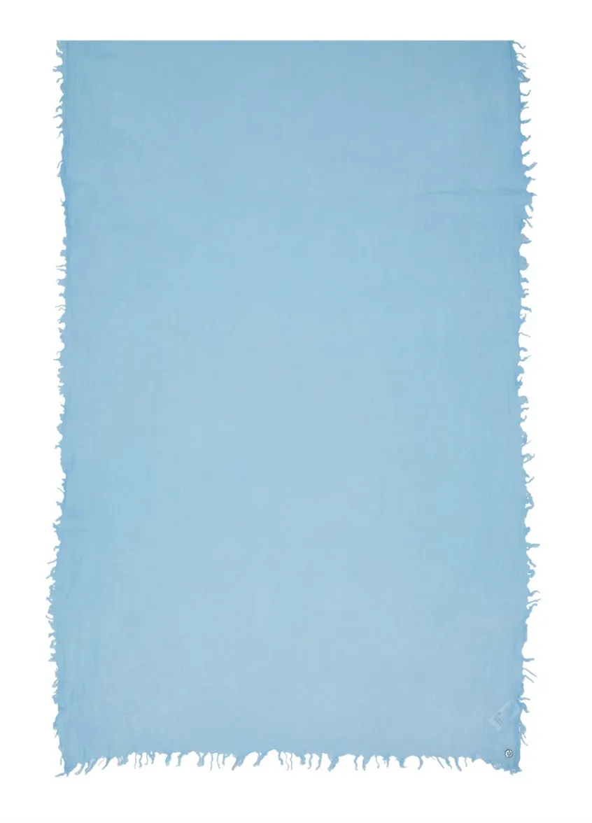 V. Fraas Lightweight Wool Solid Fringe Wrap - Zen Blue sold by Boutique with Grace product image thumbnail 4