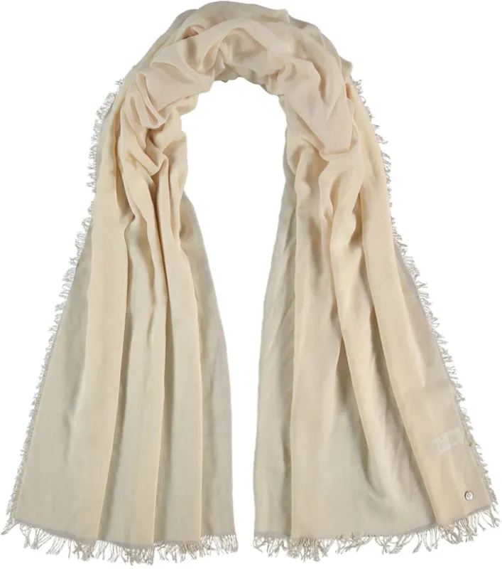V. Fraas Optic Cold Dye Woven Wrap - Ecru sold by Boutique with Grace