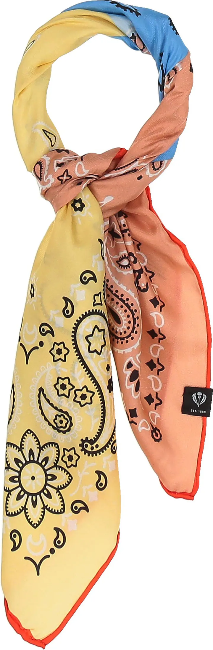 V. Fraas Patchwork Bandana Silk Neckie - Azure sold by Boutique with Grace product image thumbnail 3