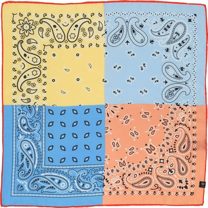 V. Fraas Patchwork Bandana Silk Neckie - Azure sold by Boutique with Grace product image thumbnail 2