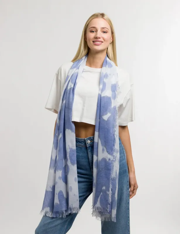 V. Fraas Bleached Out Scarf - Pure Blue sold by Boutique with Grace