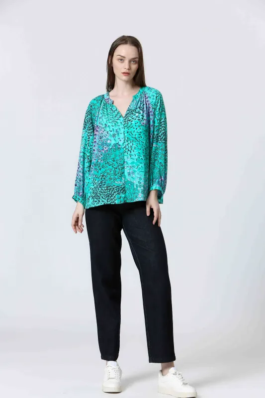 See U Soon Breanne Blouse - Green sold by Boutique with Grace