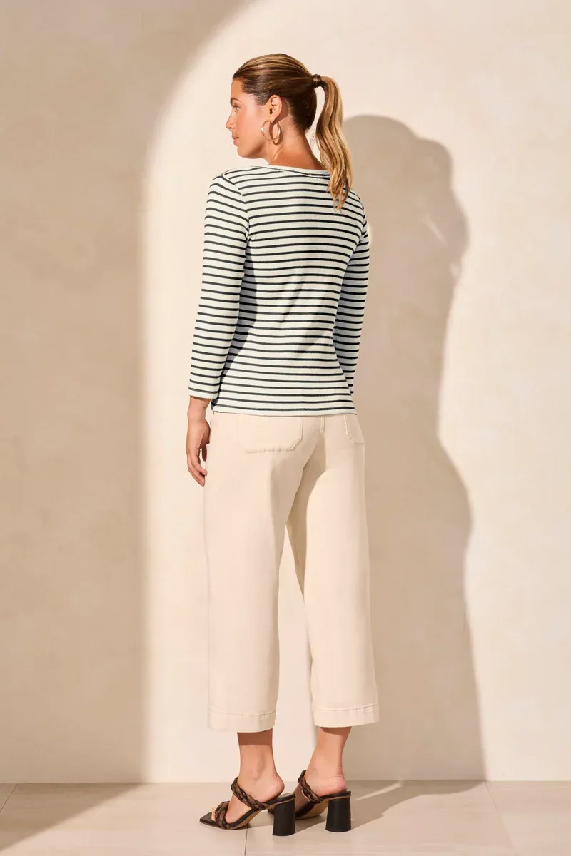 Tribal Wide Crew Neck Top - Coco Black sold by Boutique with Grace product image thumbnail 4