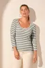 Tribal Wide Crew Neck Top - Coco Black sold by Boutique with Grace