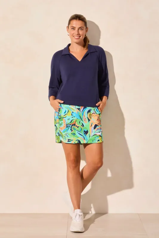 Tribal Active Henley Top - Jet Blue sold by Boutique with Grace