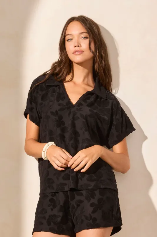 Tribal SS Polo - Black sold by Boutique with Grace