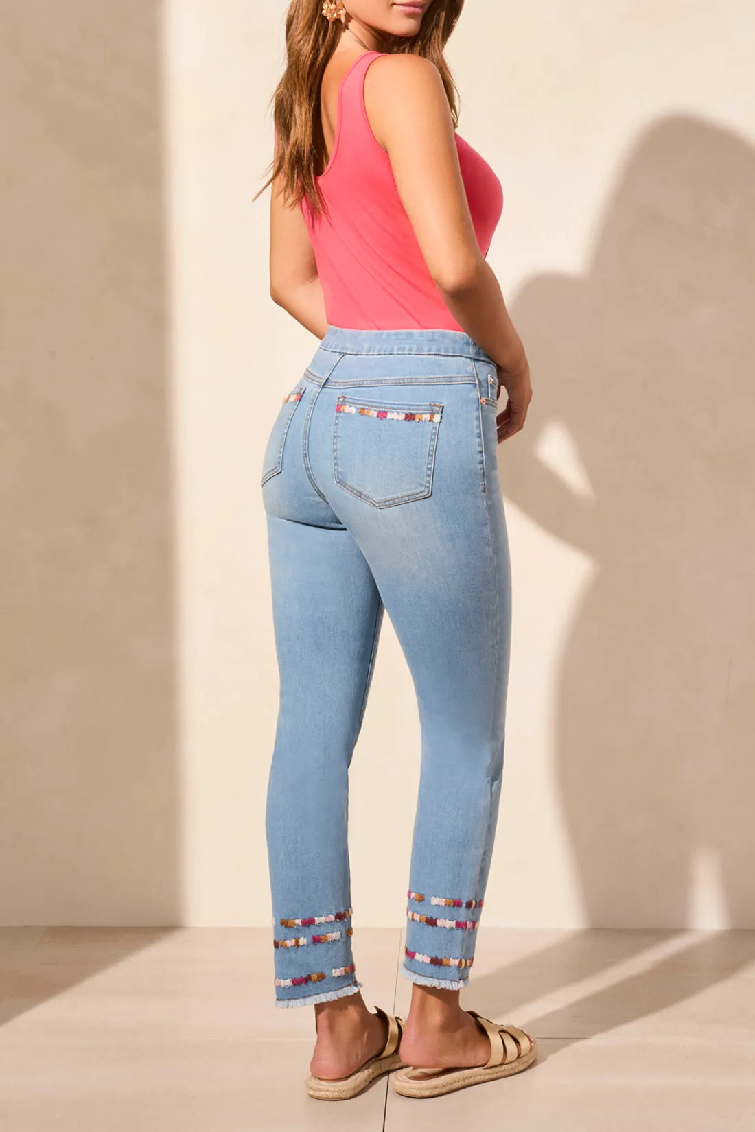 Tribal Audrey Embroidered Slim Ankle - Vivid Blue sold by Boutique with Grace product image thumbnail 3