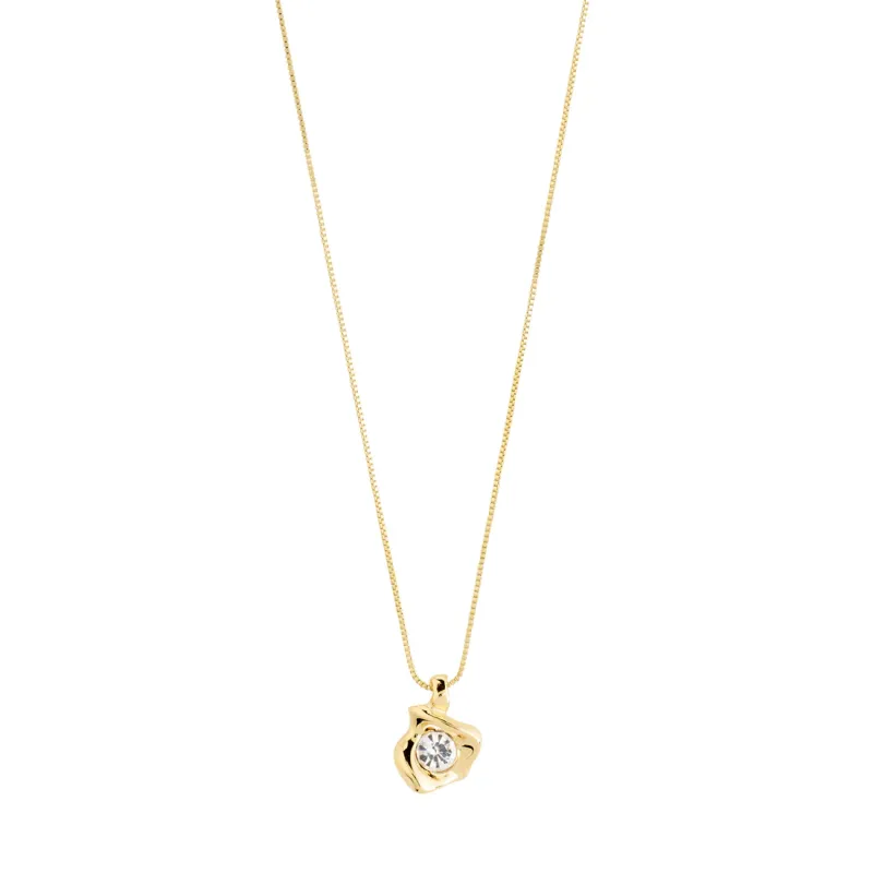 Pilgrim Sunset Recycled Crystal Necklace - Gold sold by Boutique with Grace