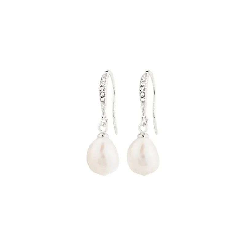 Pilgrim Jasmin Pearl Earrings - Silver sold by Boutique with Grace