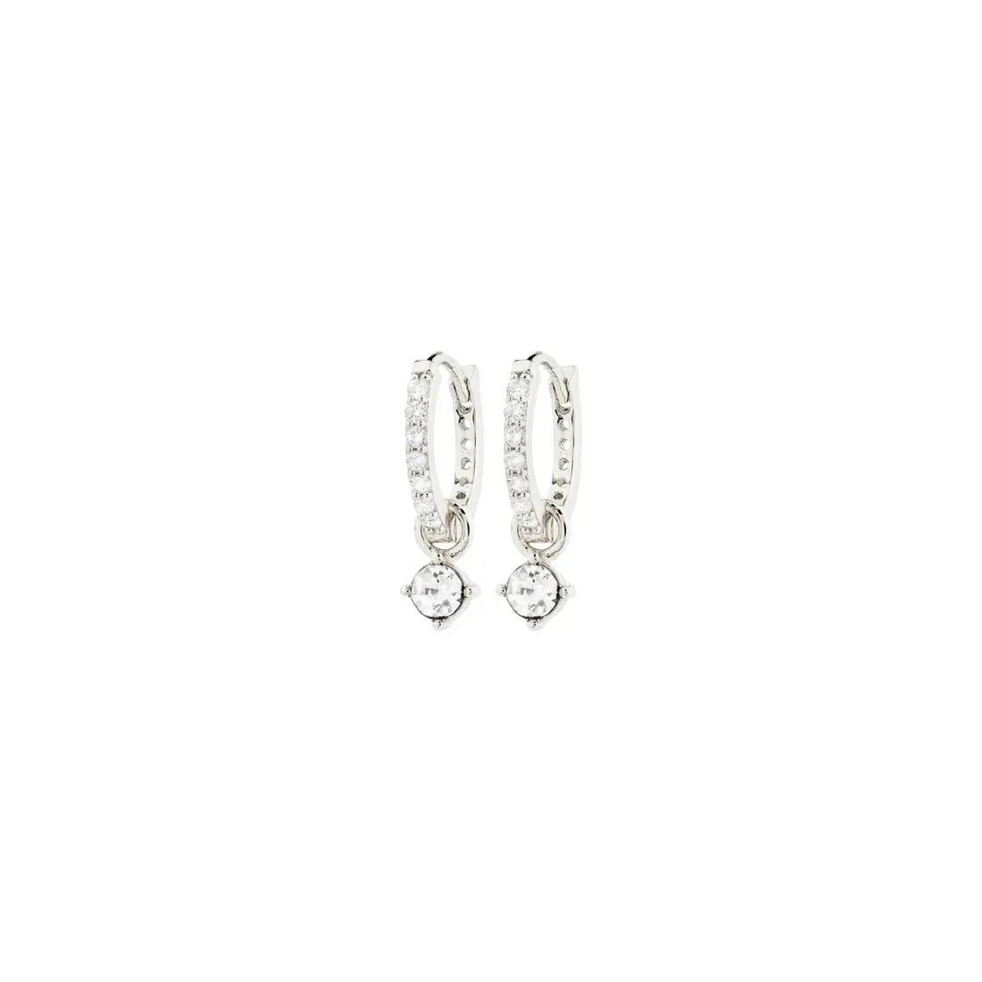 Pilgrim Joa Recycled Crystal Hoop Earrings - Silver sold by Boutique with Grace