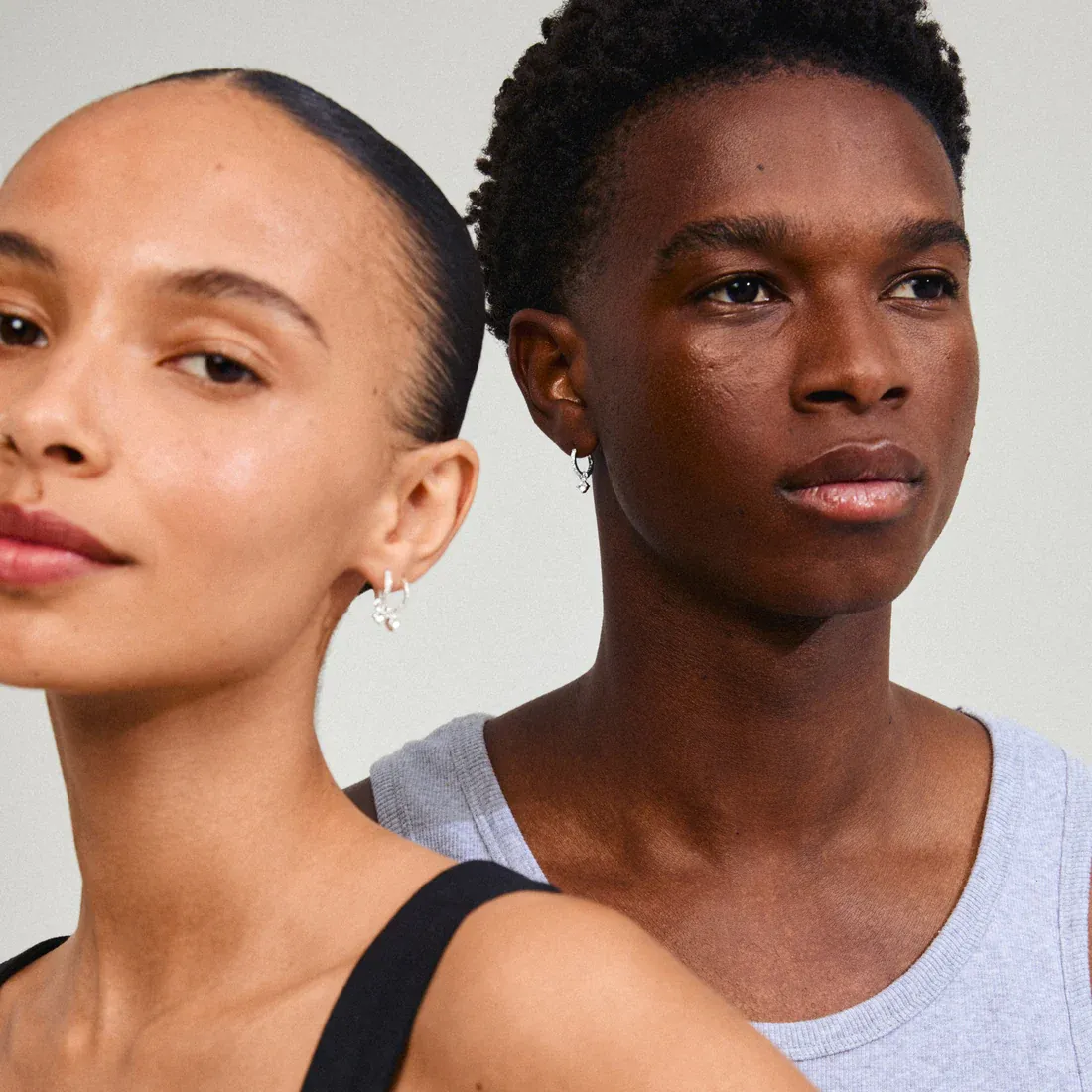 Pilgrim Joa Recycled Crystal Hoop Earrings - Silver sold by Boutique with Grace product image thumbnail 2