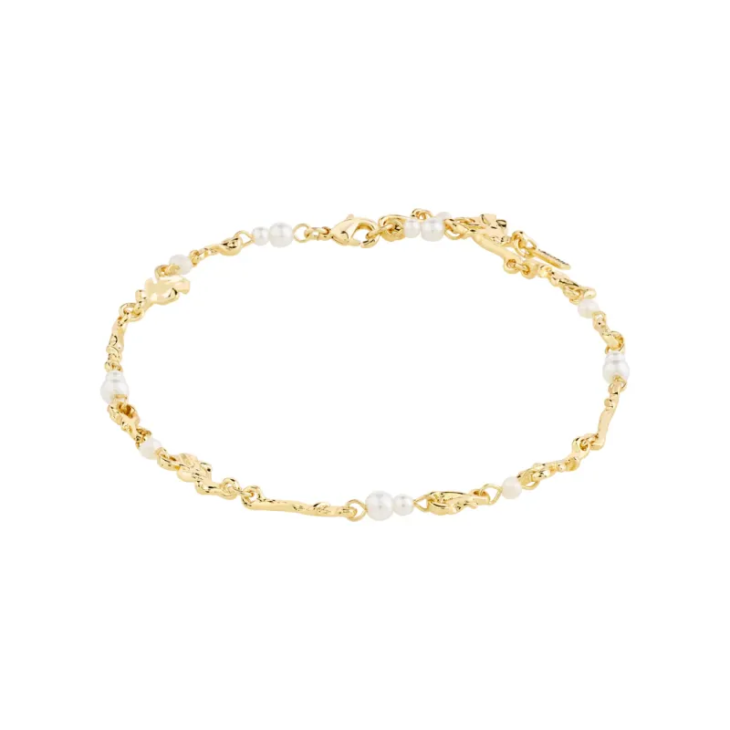 Pilgrim Sloan Recycled Ankle Bracelet - Gold made by Pilgrim
