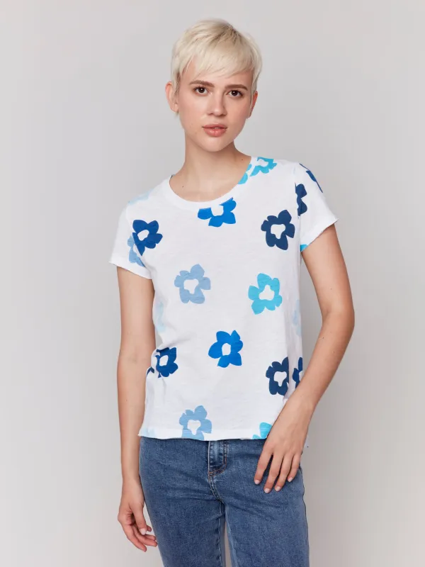Charlie B Marly Tee - Blue Floral sold by Boutique with Grace