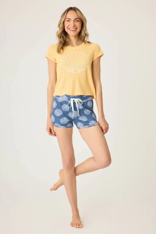 PJ Salvage Maritime Lounge Short Set - Sunshine sold by Boutique with Grace