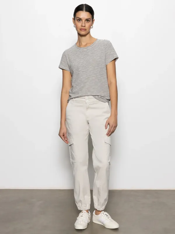Sanctuary Perfect Tee - Pumice/Black Stripe sold by Boutique with Grace