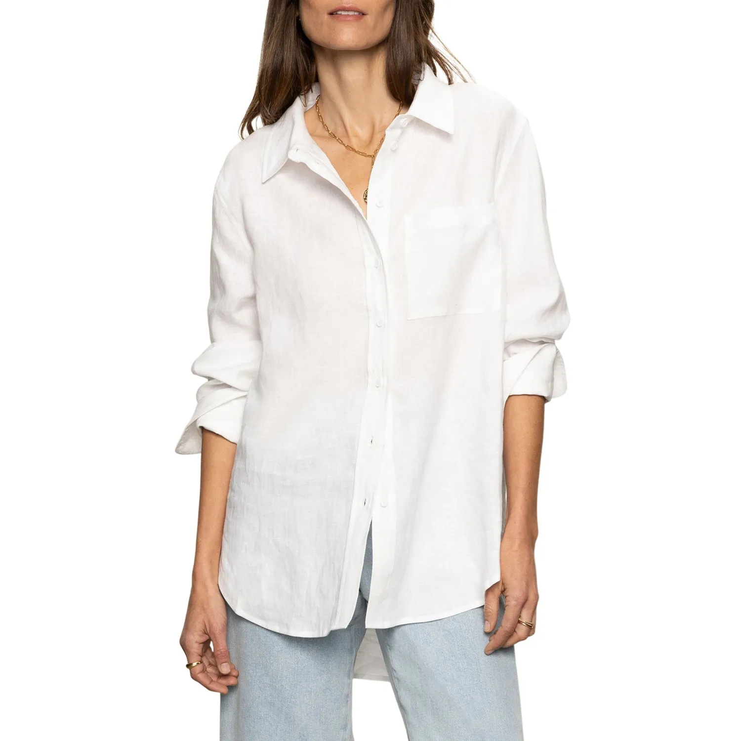 Sanctuary Relaxed Linen Shirt - White sold by Boutique with Grace product image thumbnail 2