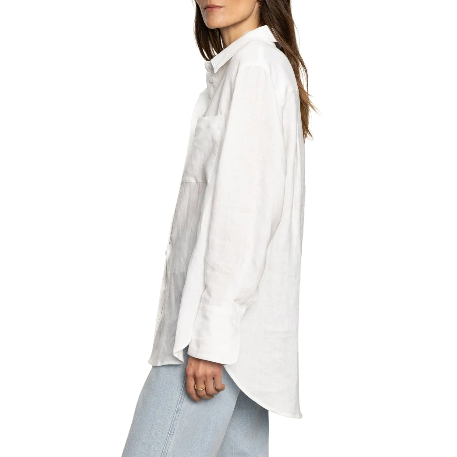 Sanctuary Relaxed Linen Shirt - White sold by Boutique with Grace product image thumbnail 5
