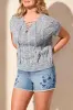 Tribal Lace Detail Sweater - Nautical sold by Boutique with Grace