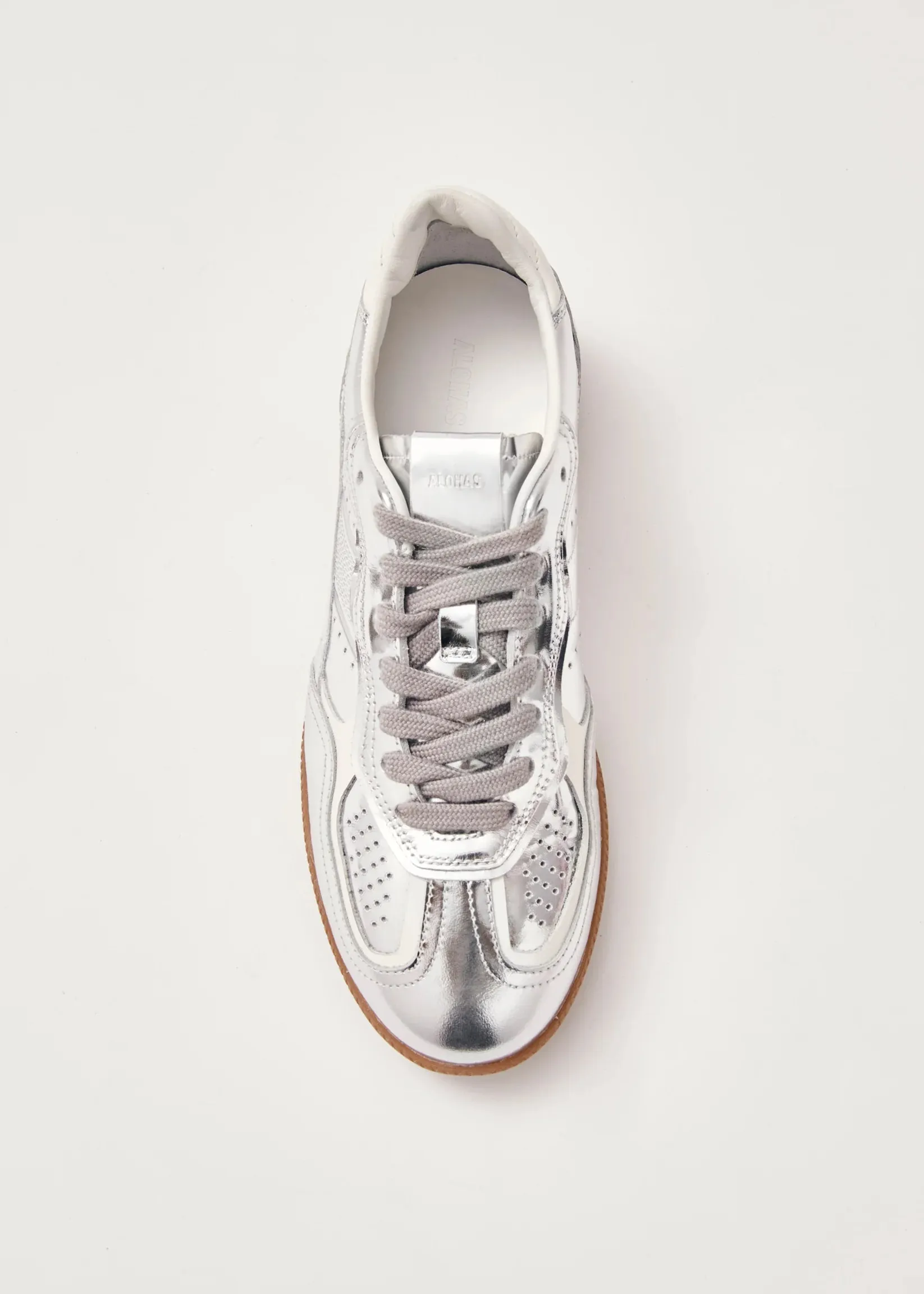 Alohas Rife Shimmer Silver/Cream Leather Sneakers sold by Boutique with Grace product image thumbnail 3