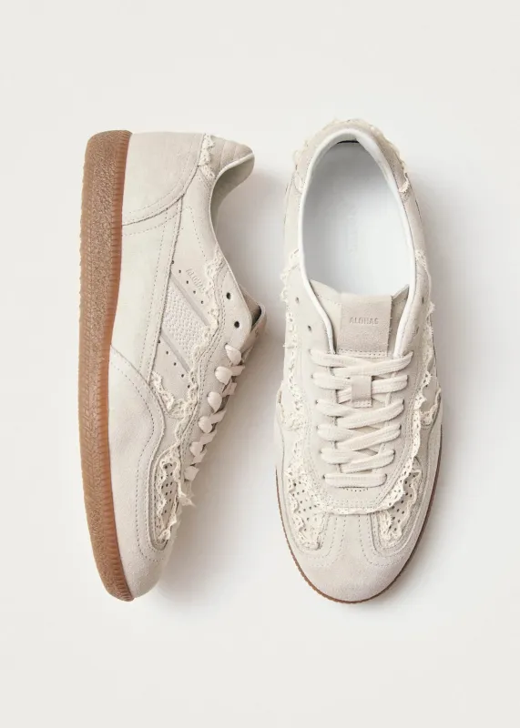 Alohas Crochet Cream Leather Sneakers sold by Boutique with Grace