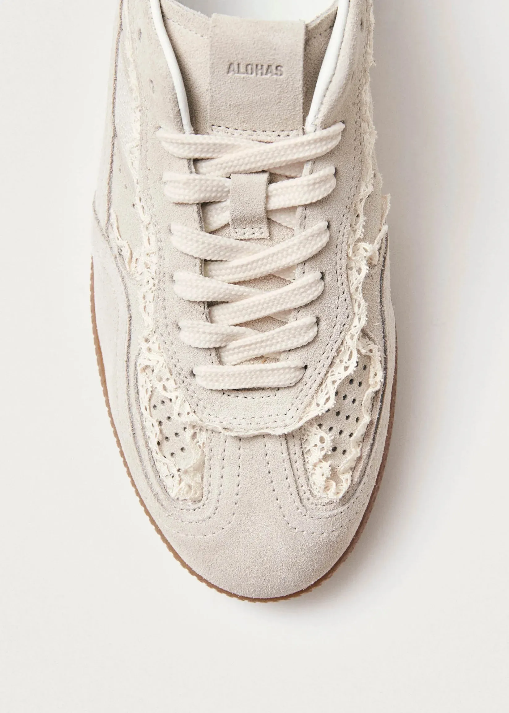 Alohas Crochet Cream Leather Sneakers sold by Boutique with Grace product image thumbnail 3