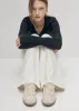 Alohas Crochet Cream Leather Sneakers sold by Boutique with Grace