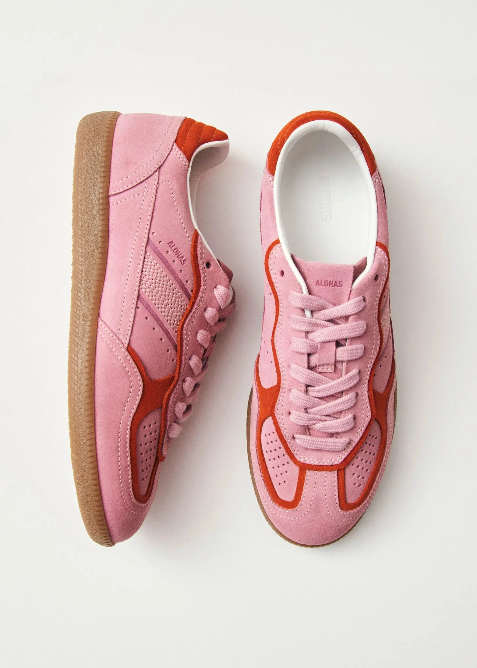 Alohas Rife Sea Pink Leather Sneakers sold by Boutique with Grace