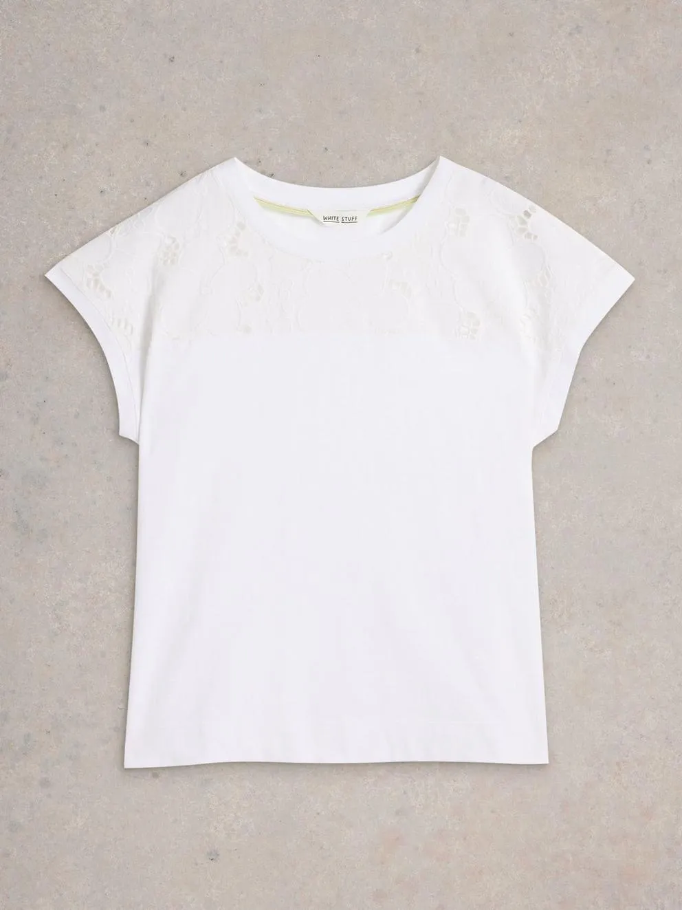 White Stuff Thea Broderie Tee - Brilliant White sold by Boutique with Grace product image thumbnail 5