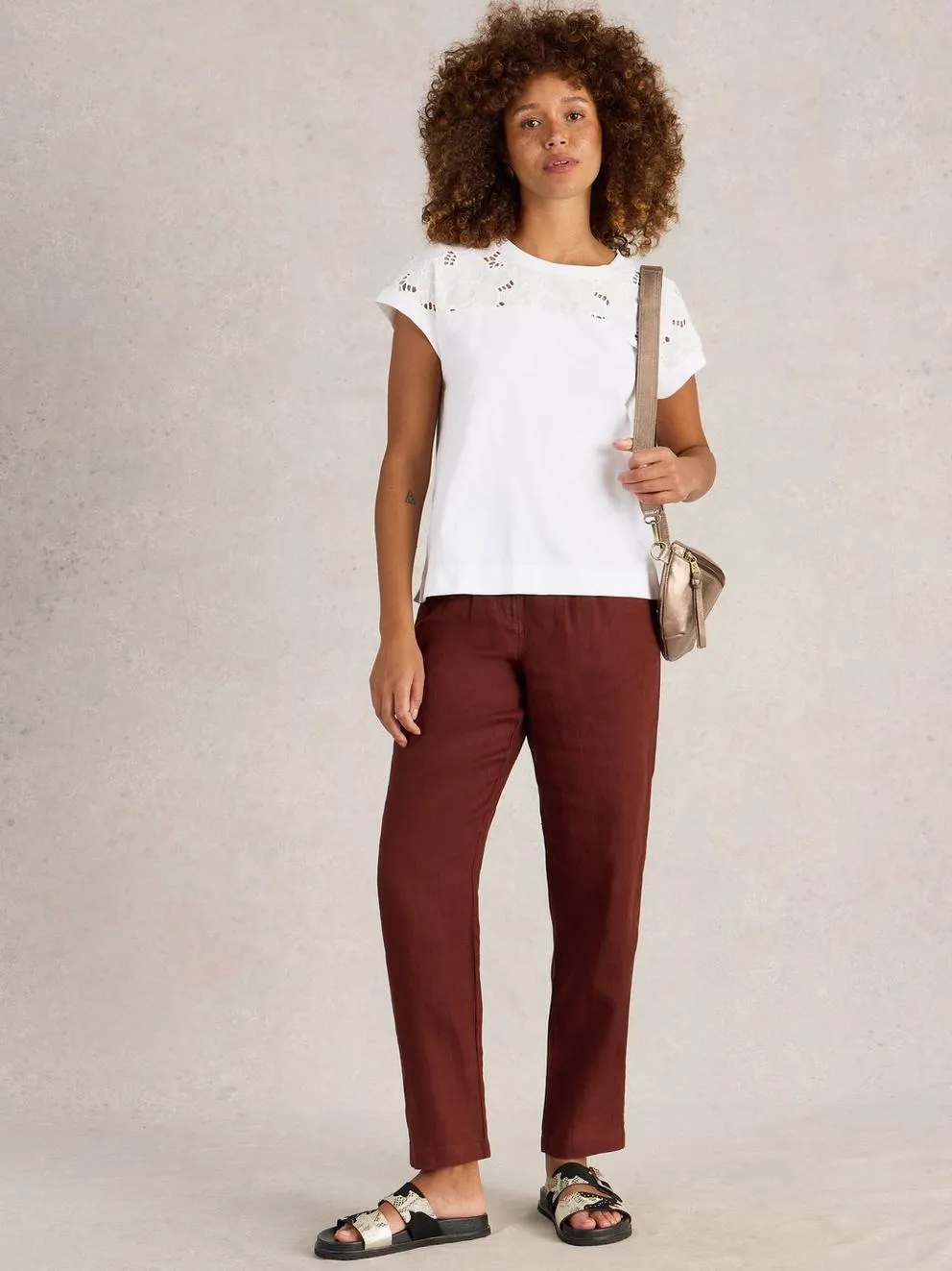 White Stuff Thea Broderie Tee - Brilliant White sold by Boutique with Grace product image thumbnail 2