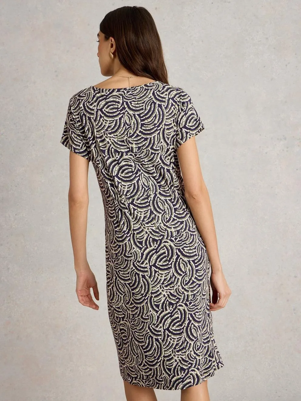 White Stuff Tallie Jersey Dress - Navy Print sold by Boutique with Grace product image thumbnail 4