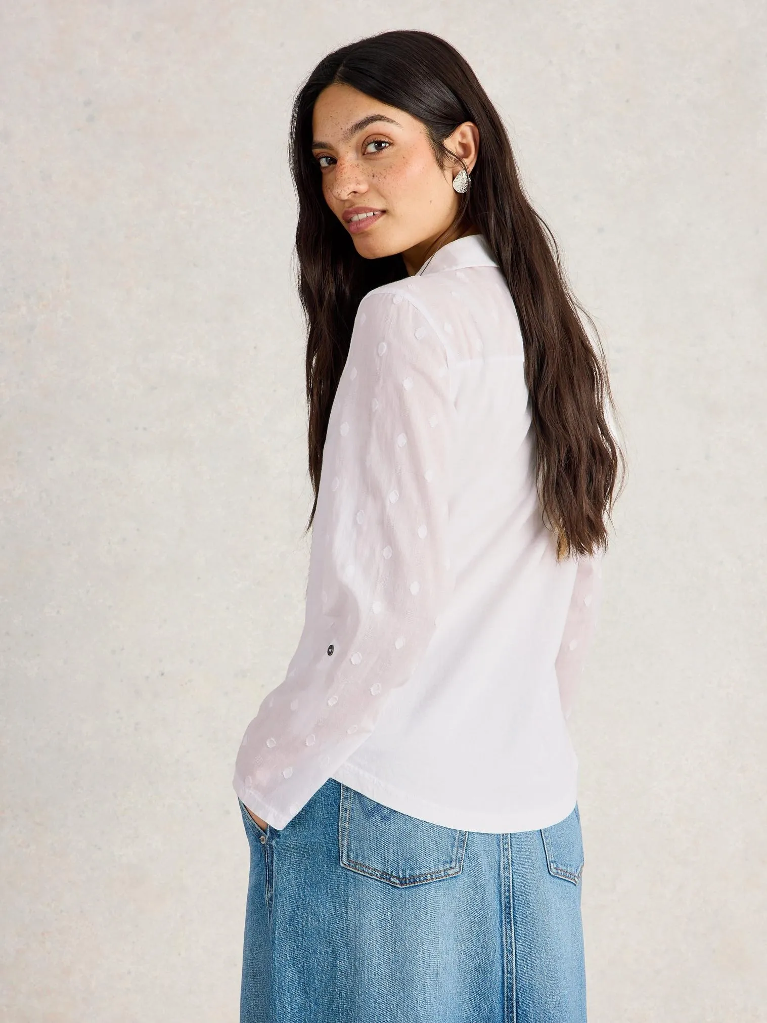 White Stuff Annie Mix Jersey Shirt - Pale Ivory sold by Boutique with Grace product image thumbnail 4