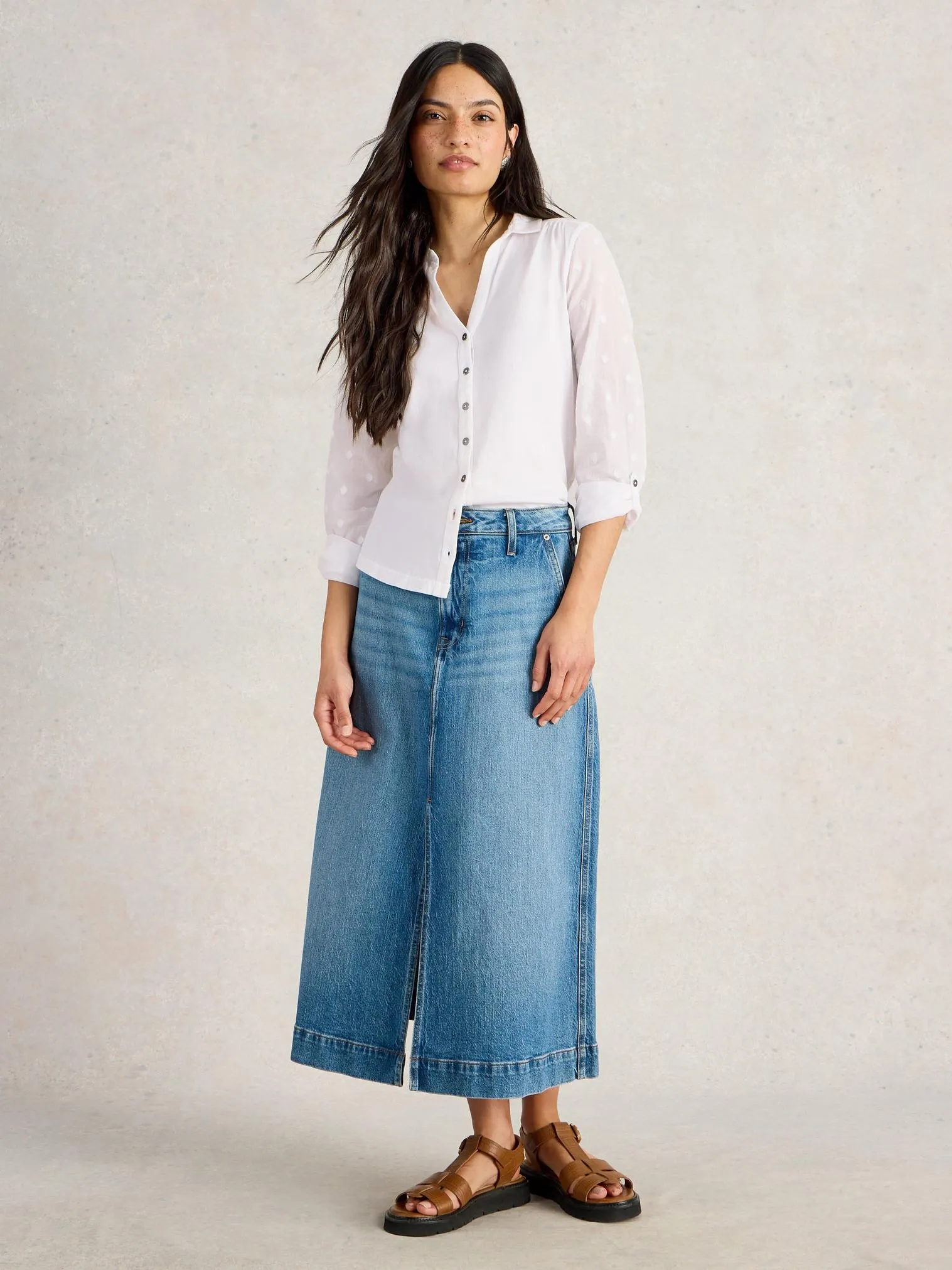 White Stuff Annie Mix Jersey Shirt - Pale Ivory sold by Boutique with Grace product image thumbnail 3