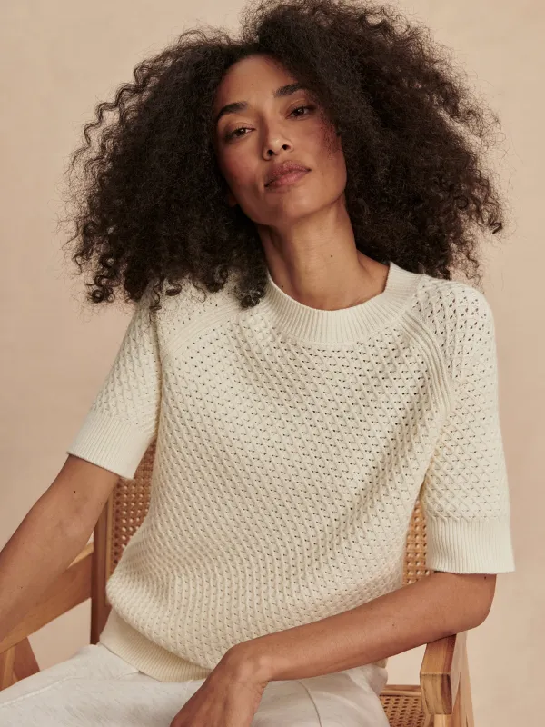 Varley Lucy Knit Top - Snow White sold by Boutique with Grace