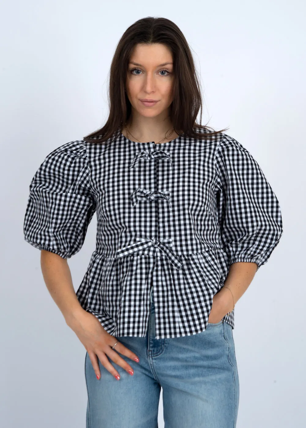 RD Tally Puff Sleeve Blouse - Black sold by Boutique with Grace product image thumbnail 2